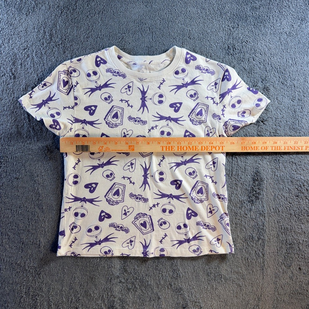 Disney Nightmare Before Christmas Jack Skellington All Over Print Shirt Purple M - Picture 4 of 5